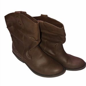 American Eagle Brown studded high heal booties